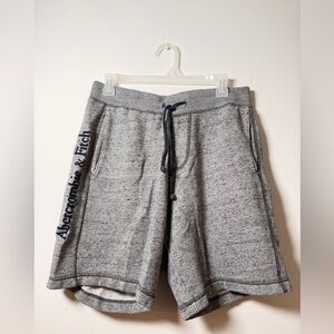 Abercrombie & Fitch Gray Heather Knit Drawstring Shorts